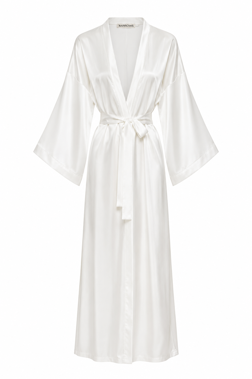 White satin kimono