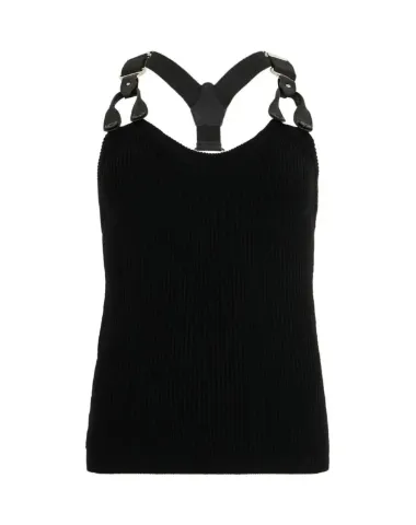 Top de canalé de Moschino en color negro