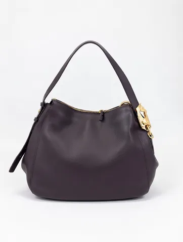 Burberry bolso de hombro de cuero negro 