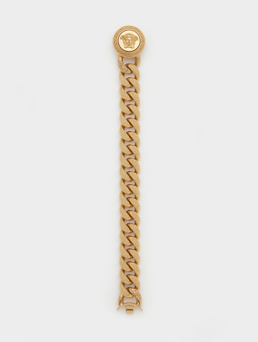  Pulsera de cadena dorada de Versace