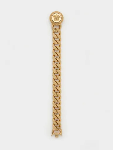  Pulsera de cadena dorada de Versace