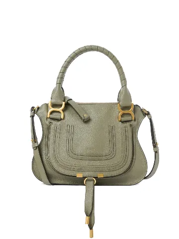Chloe bolso bandolera de cuero granulado gris