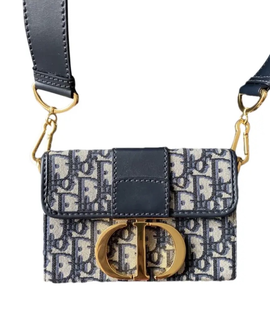 Mini bolso Dior 30 Montaigne de jacquard Oblique